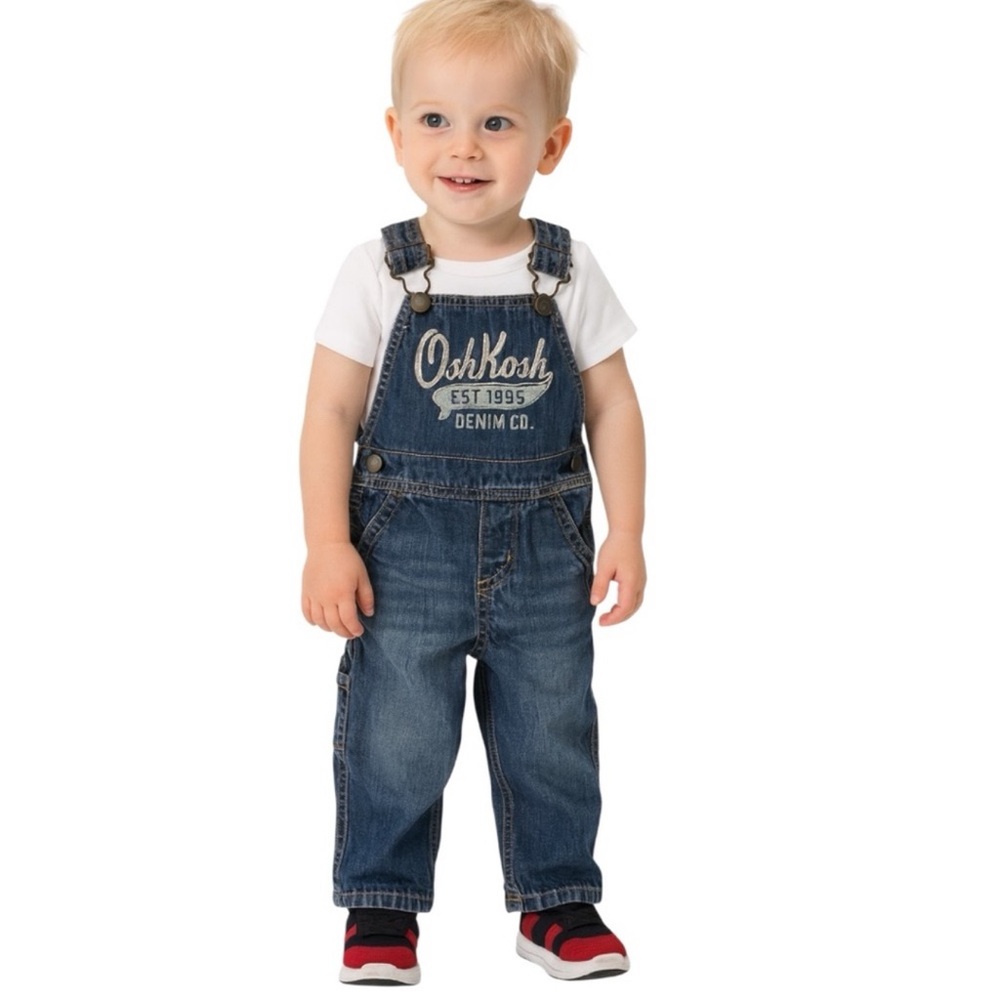 OshKosh B'gosh Dark Wash Denim Bib Overalls, Toddler 3T